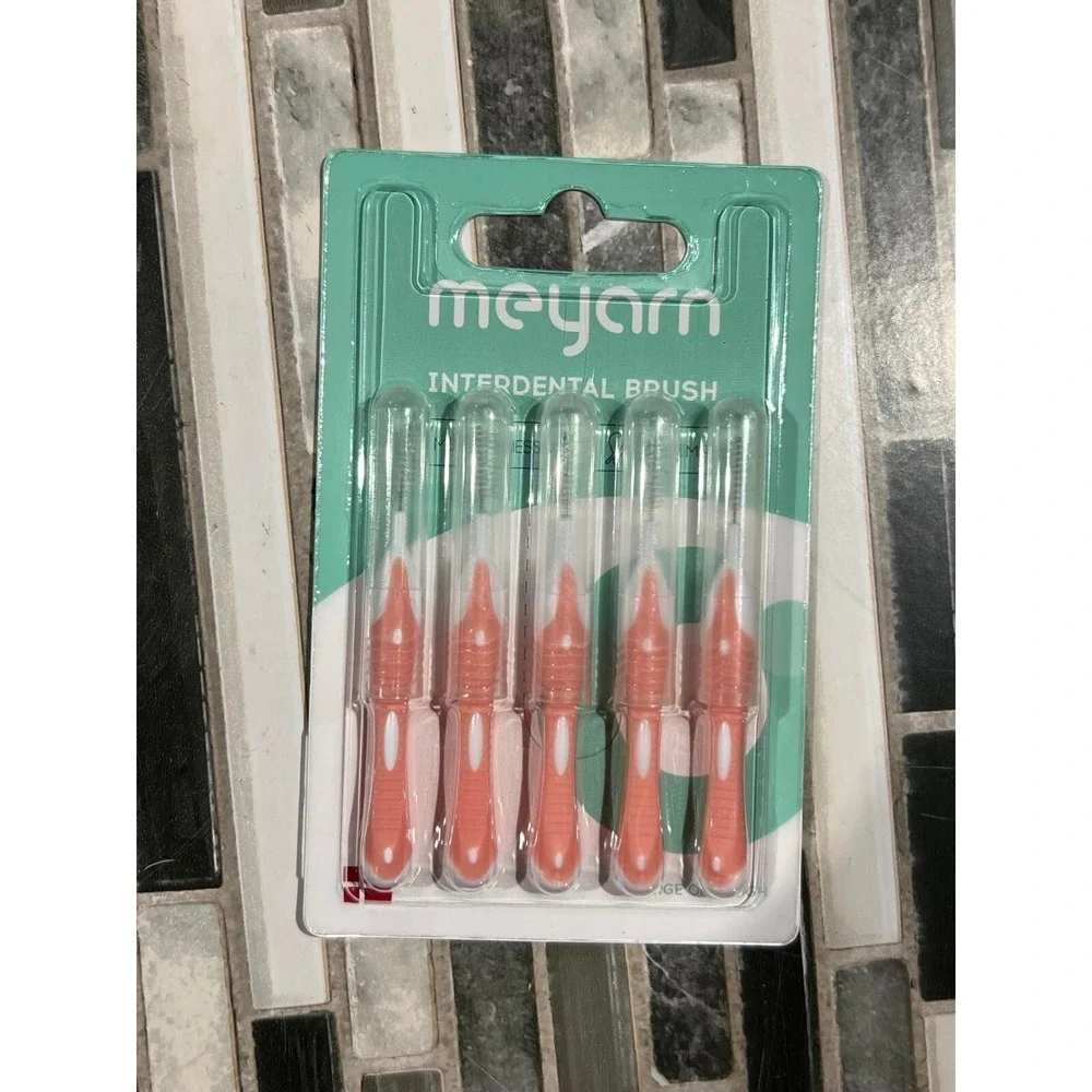 meyarn Interdental Brush‎ for Braces Toothpick 50Count 0.8MM Pink